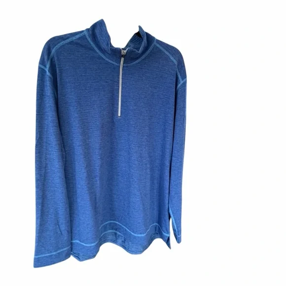 Tommy Bahama Men's Ferrara Flip Half Zip Pullover Sweater Blue XXL TTG